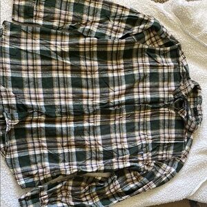 Plaid Green and White Men’s Flannel!